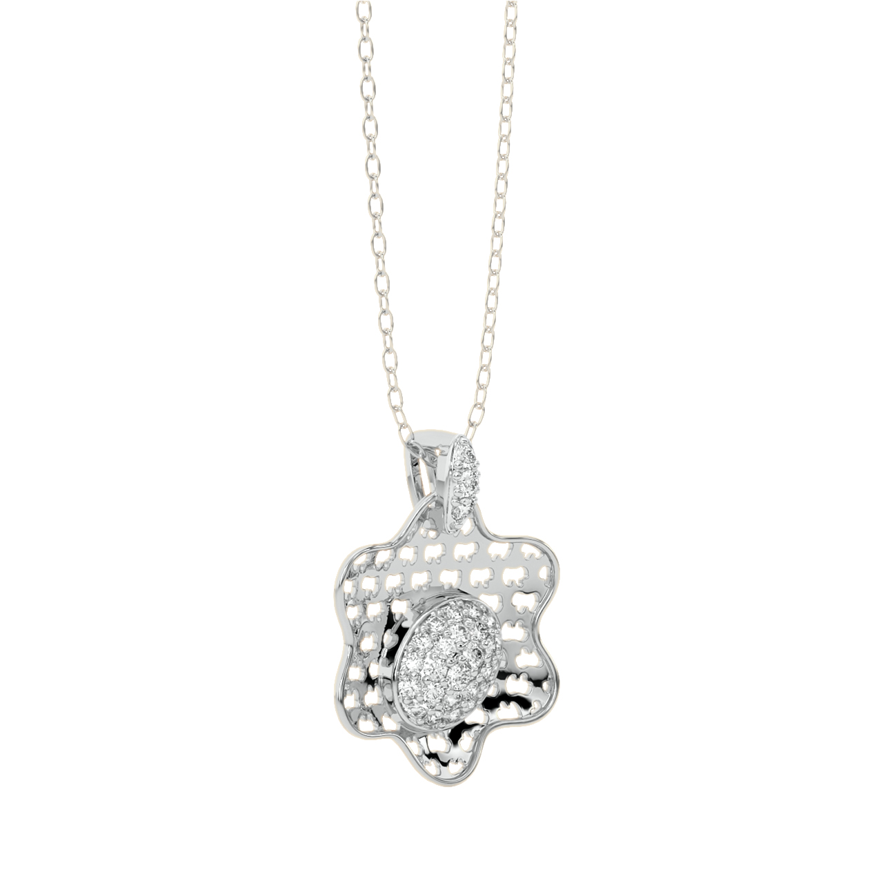 Lily Round Diamond Office Wear Pendant